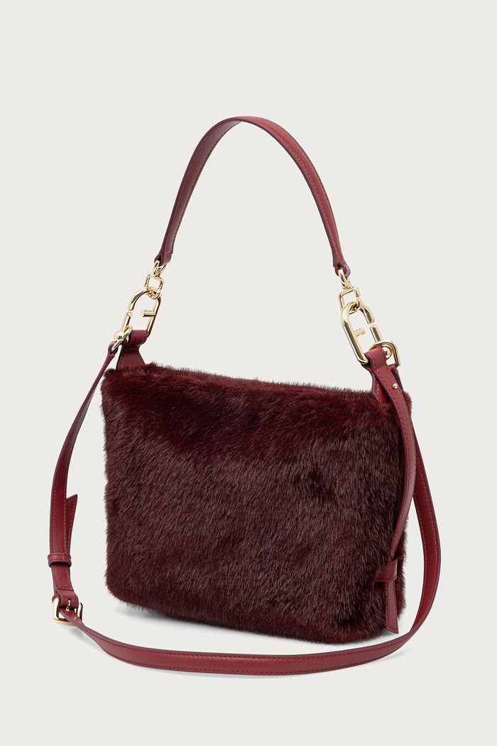 Akcesoria Furla Torebka crossbody damska Tonie Mini Hobo WE00883.BX4756.CGQ00 bordowy