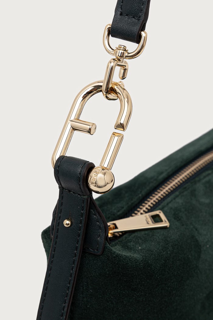 Torebka crossbody damska skórzana Tonie Mini Hobo Furla WE00877.U10000.5137S zielony