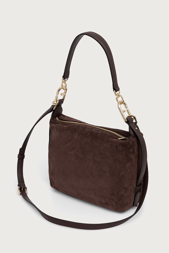 Furla Torebka crossbody damska skórzana Tonie Mini Hobo brązowy WE00877.U10000.3244S