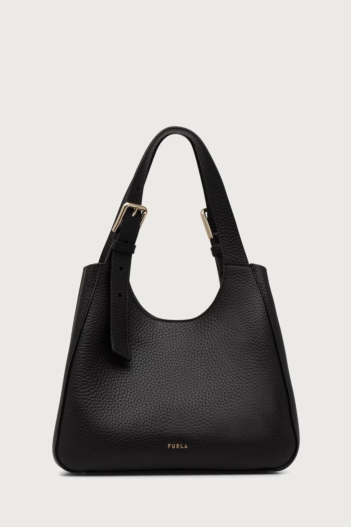 Furla torebka hobo damska skórzana Dora S Tote czarny WB02207.BX4767.O6000