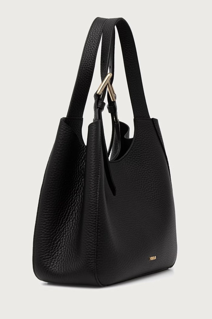 Furla torebka hobo damska skórzana Dora S Tote WB02207.BX4767.O6000 czarny AW26