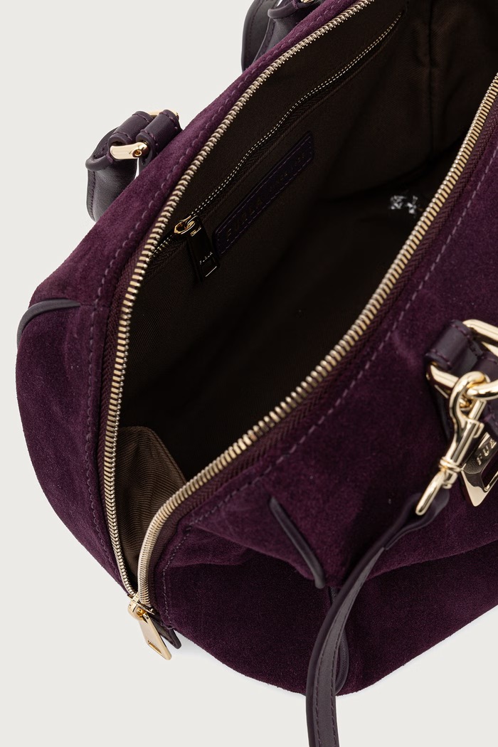 Torebka crossbody damska zamszowa Olivia M Boston Bag Furla fioletowy WB02148.BX4018.5142S