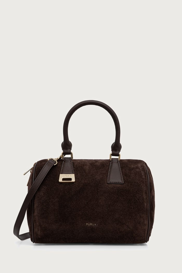 Furla Torebka crossbody damska skórzana Olivia M Boston Bag brązowy WB02148.BX4018.3244S