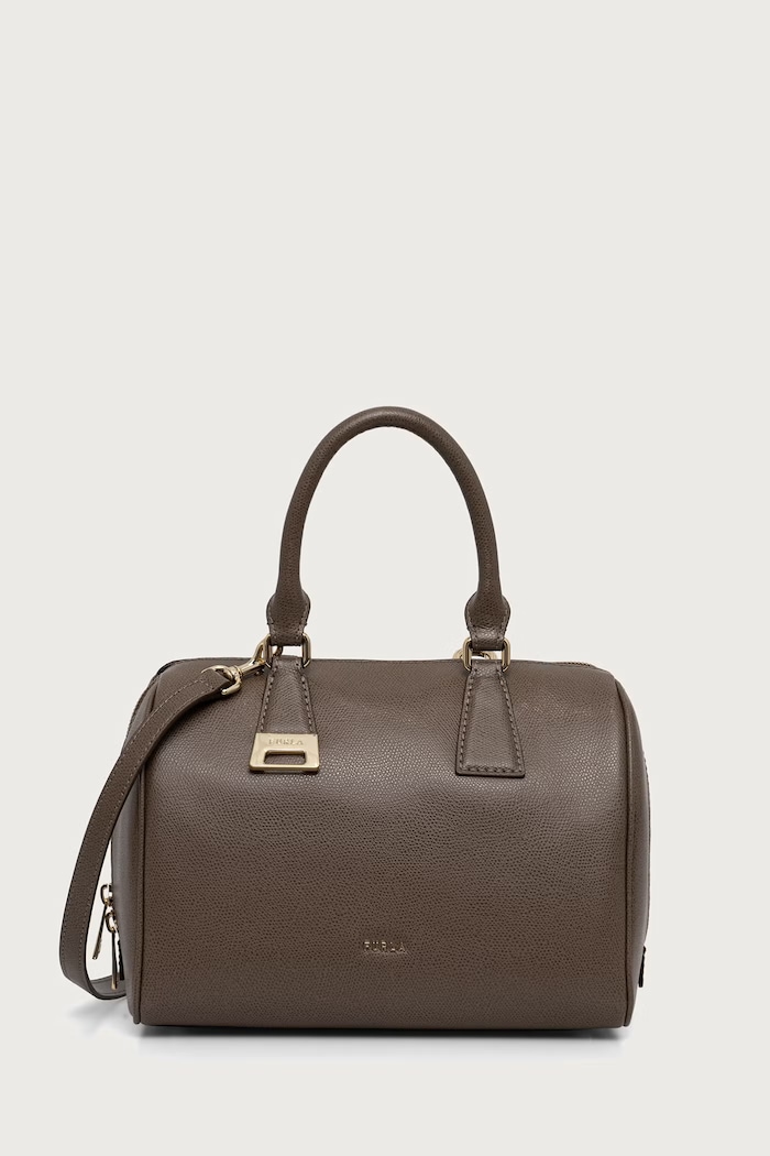 Furla Torebka crossbody damska skórzana Olivia M Boston Bag szary WB02148.A.0023.4903S