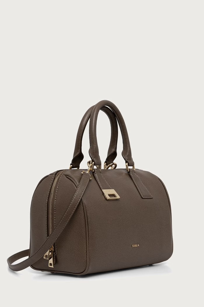 Furla Torebka crossbody damska skórzana Olivia M Boston Bag WB02148.A.0023.4903S szary AW26