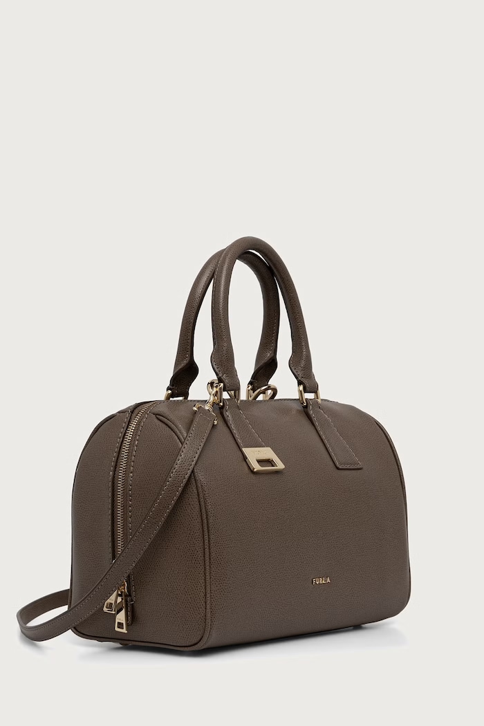 Furla Torebka crossbody damska skórzana Olivia M Boston Bag WB02148.A.0023.4903S szary AW26