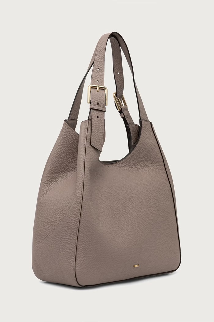 Furla torebka shopper damska skórzana Dora L Tote WB02133.BX4767.4892S beżowy AW26