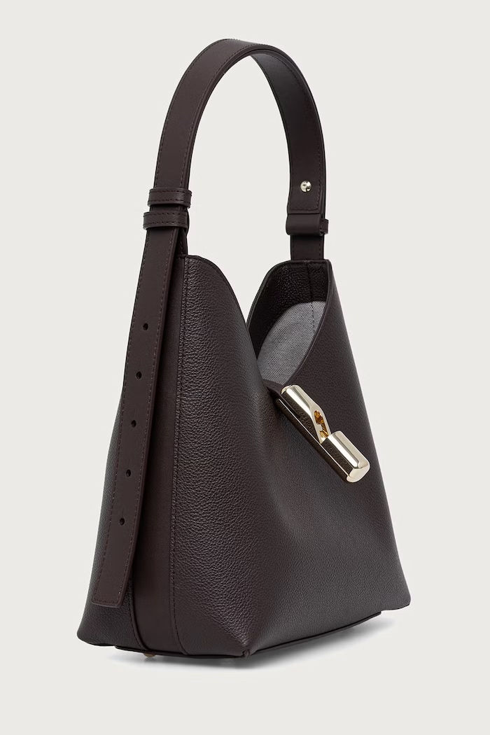 Furla Torebka hobo damska skórzana Goccia S Hobo WB01979.BX3353.2460S brązowy AW26