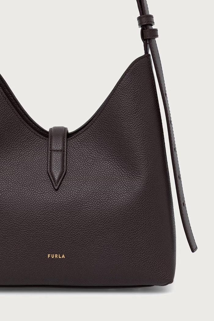 Akcesoria Furla Torebka hobo damska skórzana Goccia S Hobo WB01979.BX3353.2460S brązowy