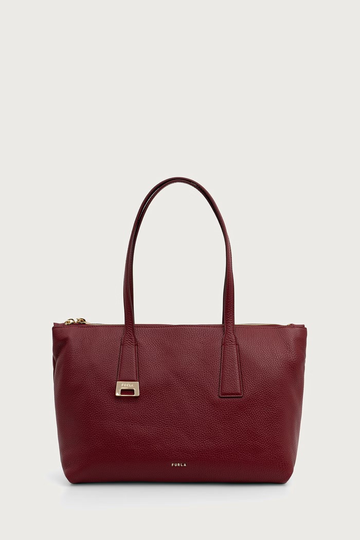 Furla Torebka shopper damska skórzana Olivia M Tote czerwony WB01977.HSF000.CGQ00
