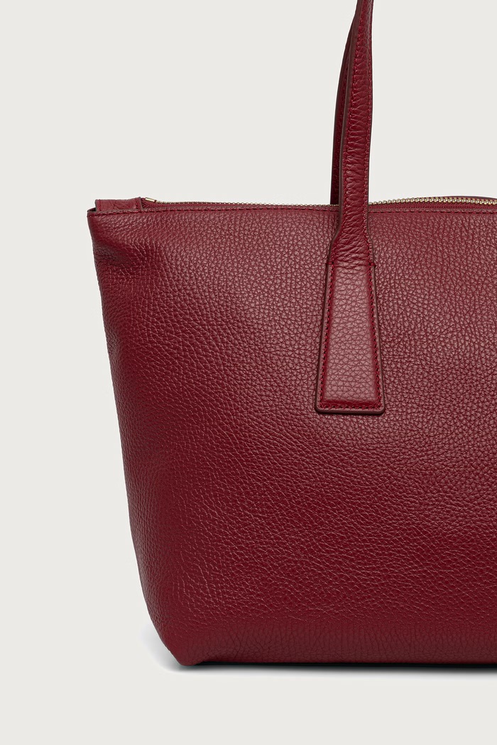 Akcesoria Furla Torebka shopper damska skórzana Olivia M Tote WB01977.HSF000.CGQ00 czerwony