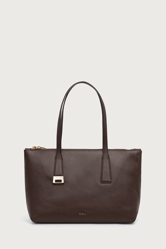 Furla Torebka shopper damska skórzana Olivia M Tote brązowy WB01977.HSF000.4284S