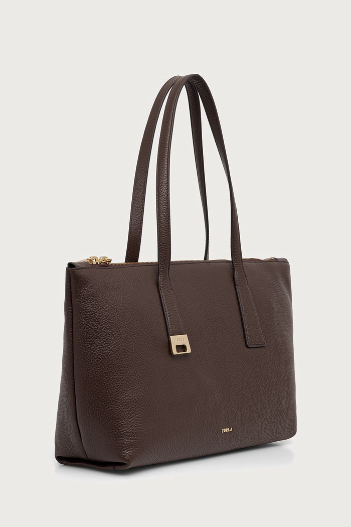 Furla Torebka shopper damska skórzana Olivia M Tote WB01977.HSF000.4284S brązowy AW26