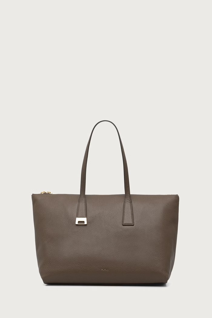 Furla Torebka tote damska skórzana Olivia L Tote szary WB01940.HSF000.4903S