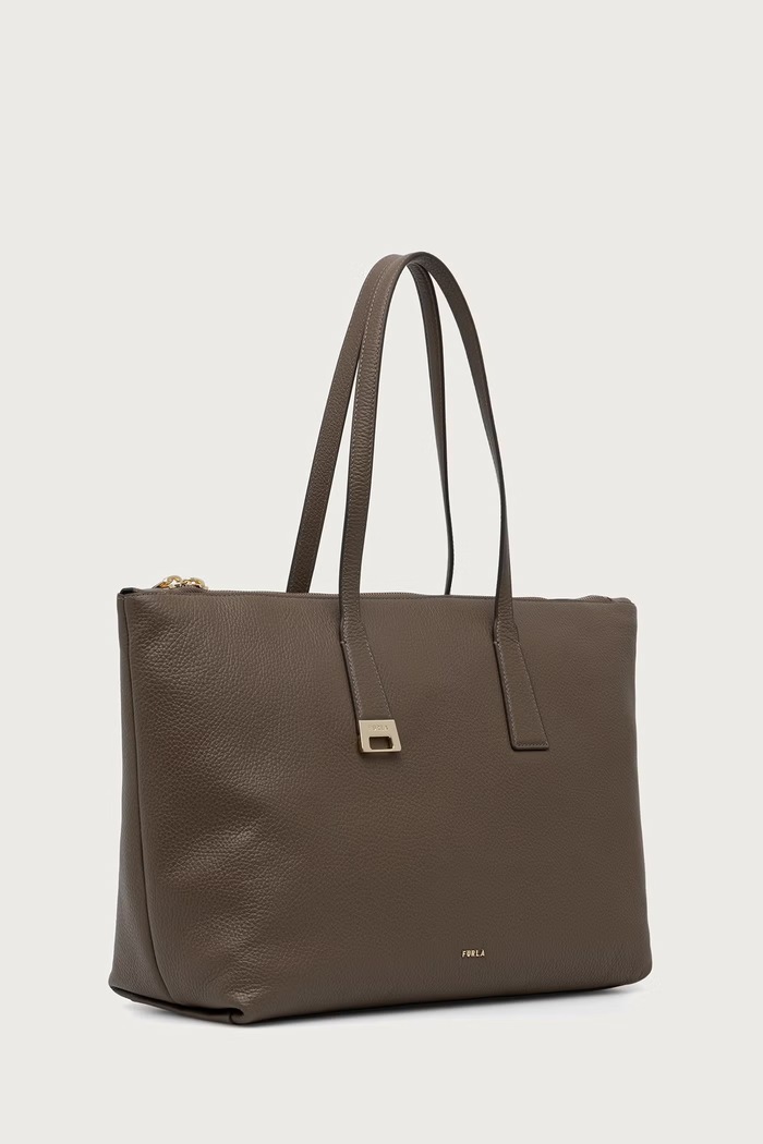 Furla Torebka tote damska skórzana Olivia L Tote WB01940.HSF000.4903S szary AW26