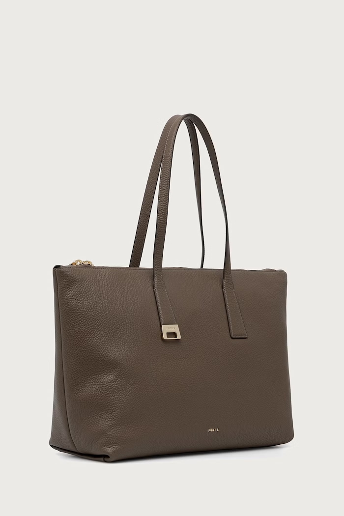 Furla Torebka tote damska skórzana Olivia L Tote WB01940.HSF000.4903S szary AW26