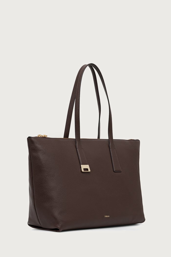 Furla Torebka shopper damska skórzana Olivia L Tote WB01940.HSF000.4284S brązowy AW26