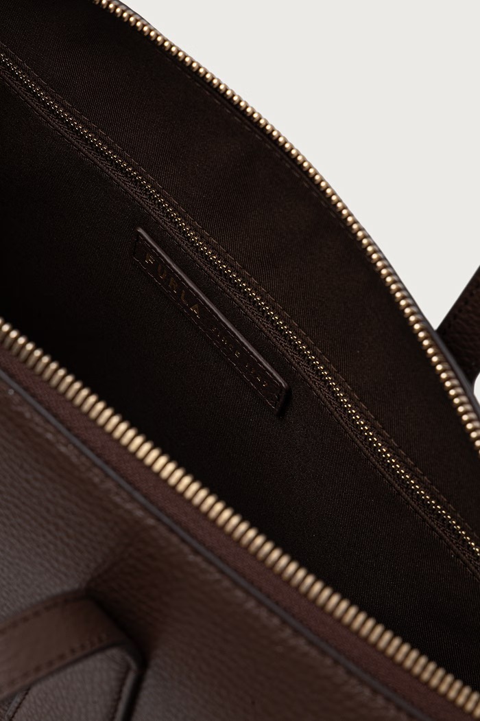 Torebka shopper damska skórzana Olivia L Tote Furla brązowy WB01940.HSF000.4284S
