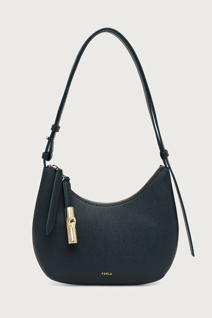 Furla torebka damska skórzana Goccia S Shoulder Bag zielony WB01500.BX3353.4907S