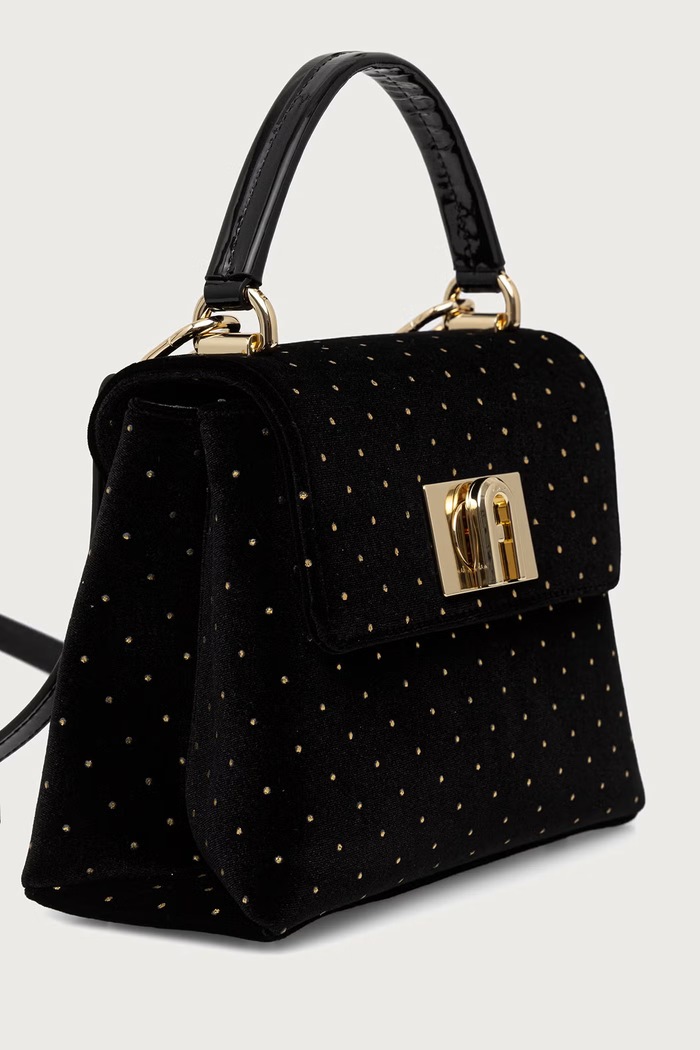 Akcesoria Furla Torebka kuferek damska 1927 Mini Top Handle WB00109.BX4769.TON00 czarny