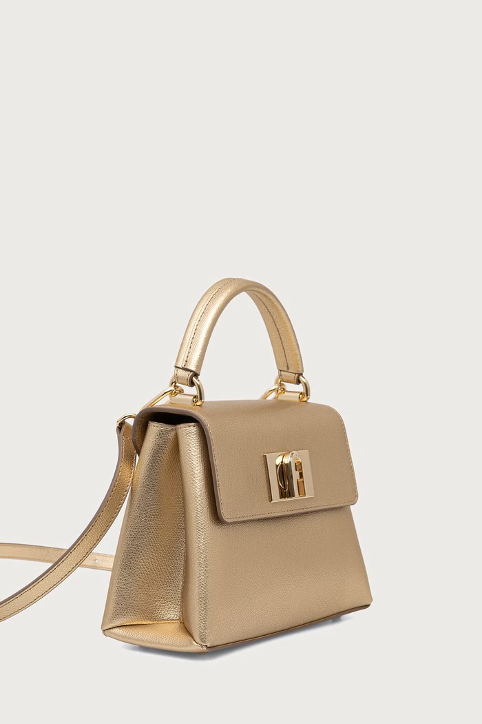 Akcesoria Furla torebka damska skórzana 1927 Mini Top Handle WB00109.AMT000.CGD00 złoty