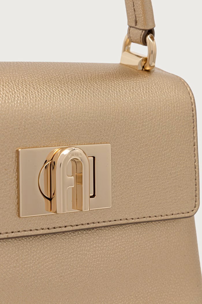 Furla torebka damska skórzana 1927 Mini Top Handle złoty WB00109.AMT000.CGD00