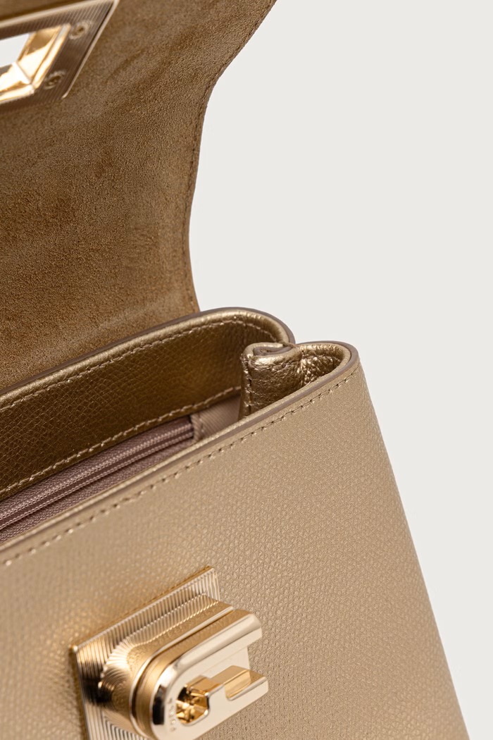 Furla torebka damska skórzana 1927 Mini Top Handle WB00109.AMT000.CGD00 złoty