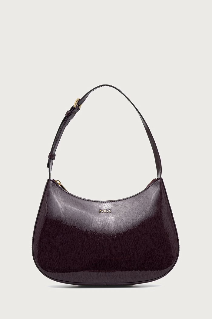 Furla torebka hobo damska skórzana Margot S bordowy WB02167.BX4758.4906S