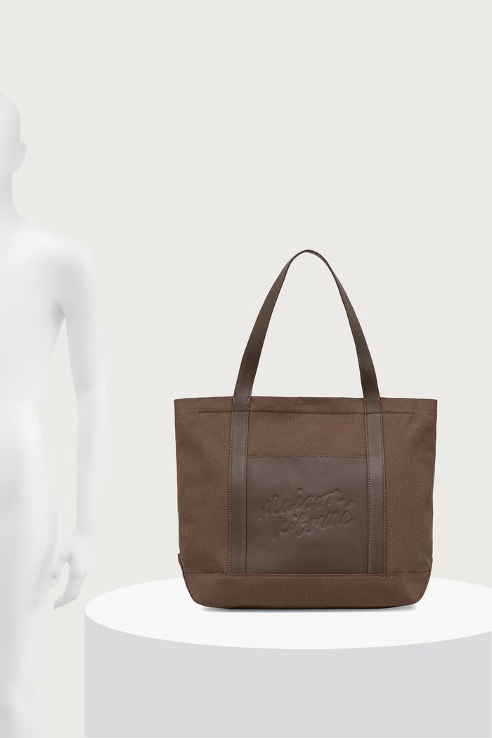 Maison Kitsuné Torebka shopper damska bawełniana MRUBT19WB0026