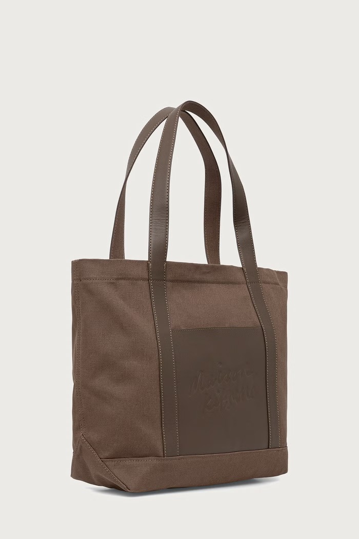 Maison Kitsuné Torebka shopper damska bawełniana MRUBT19WB0026 zielony AW26