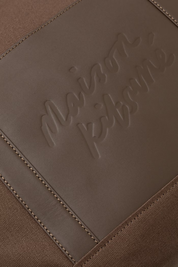 Torebka shopper damska bawełniana Maison Kitsuné MRUBT19WB0026 zielony