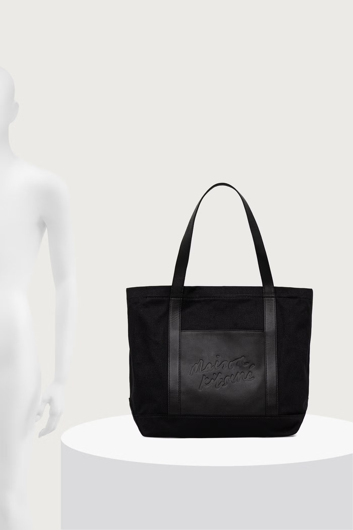 Maison Kitsuné Torebka shopper damska bawełniana MRUBT19WB0026