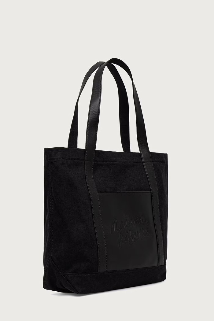Maison Kitsuné Torebka shopper damska bawełniana MRUBT19WB0026 czarny AW26