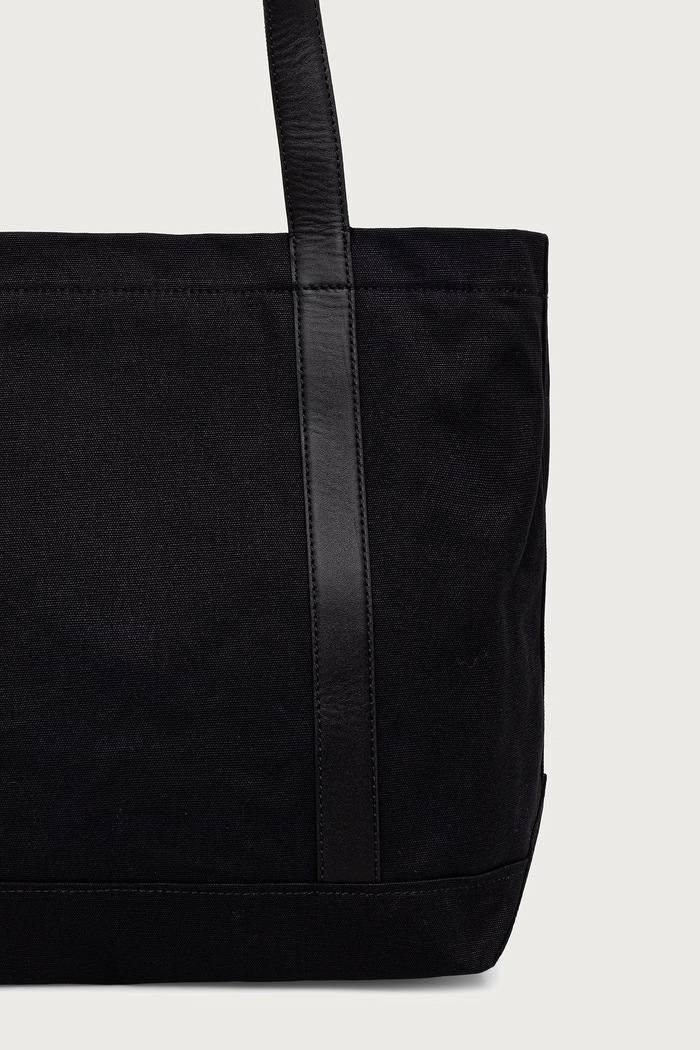 Akcesoria Maison Kitsuné Torebka shopper damska bawełniana MRUBT19WB0026 czarny