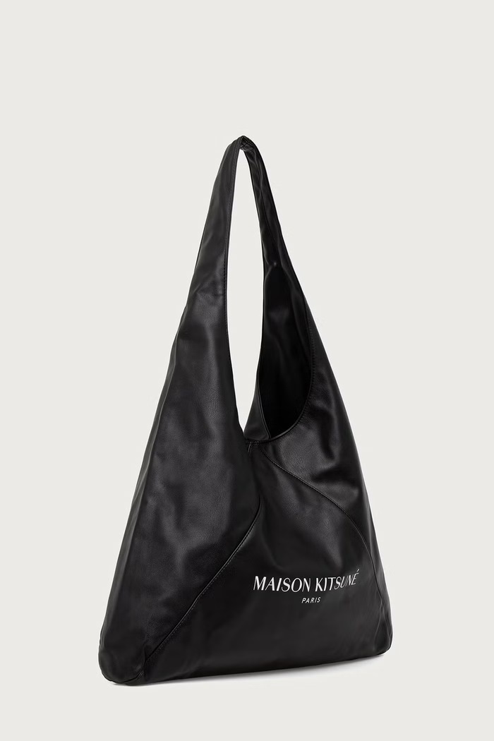 Maison Kitsuné Triangle torebka shopper damska z imitacji skóry MRUBT08OF0075 czarny AW26