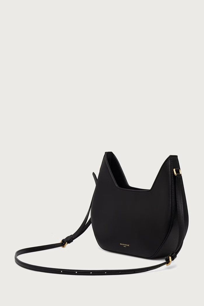 Maison Kitsuné Inaré torebka crossbody damska skórzana MRUBL02LR0001 czarny AW26