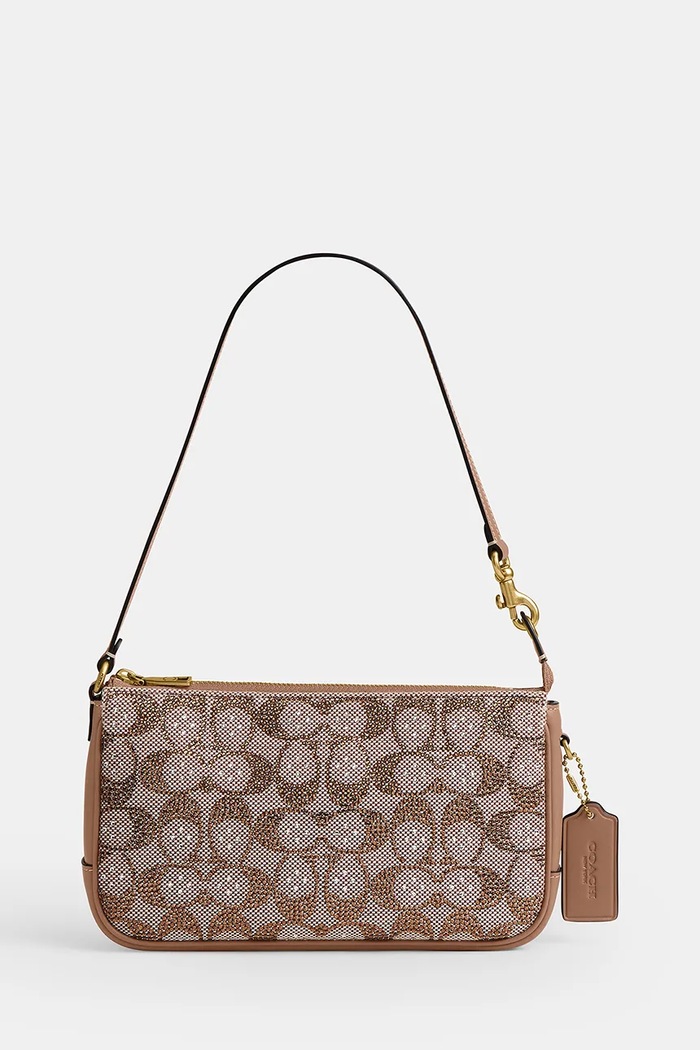 Coach Torebka Crystal Signature Jacquard Plaza beżowy CFG63