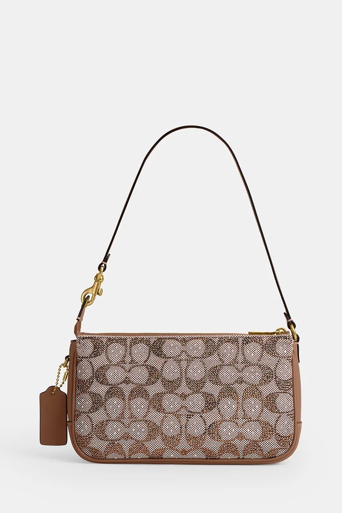Coach Torebka Crystal Signature Jacquard Plaza CFG63 beżowy AW26