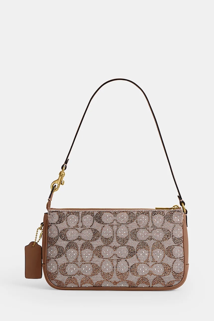 Coach Torebka Crystal Signature Jacquard Plaza CFG63 beżowy AW26