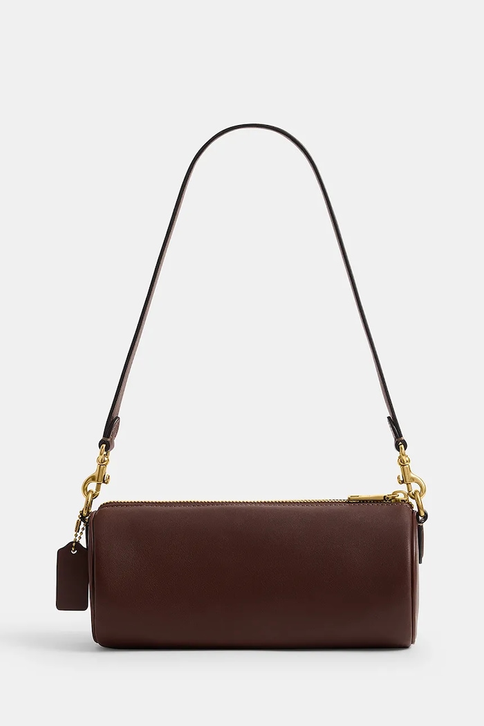Coach Torebka crossbody damska skórzana Barrel CDY80 brązowy AW26
