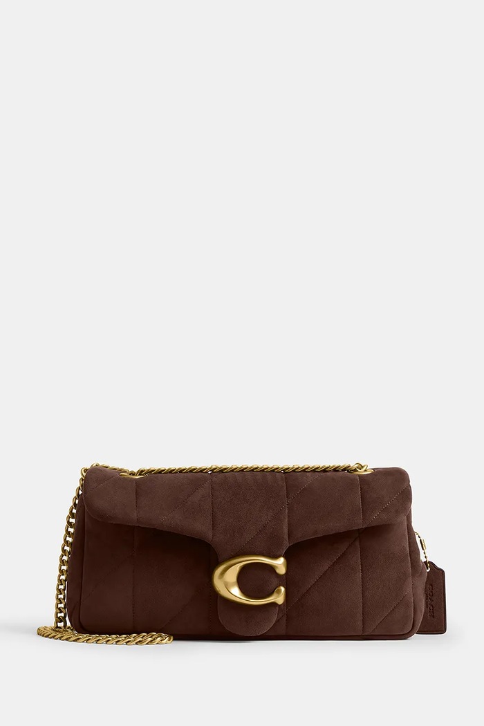 Coach Torebka crossbody damska zamszowa Tabby 26 brązowy CEN48