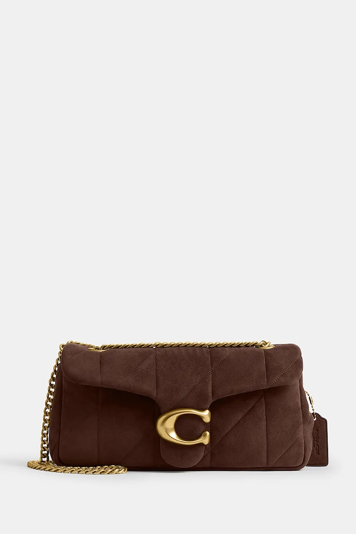 Coach Torebka crossbody damska zamszowa Tabby 26 brązowy CEN48