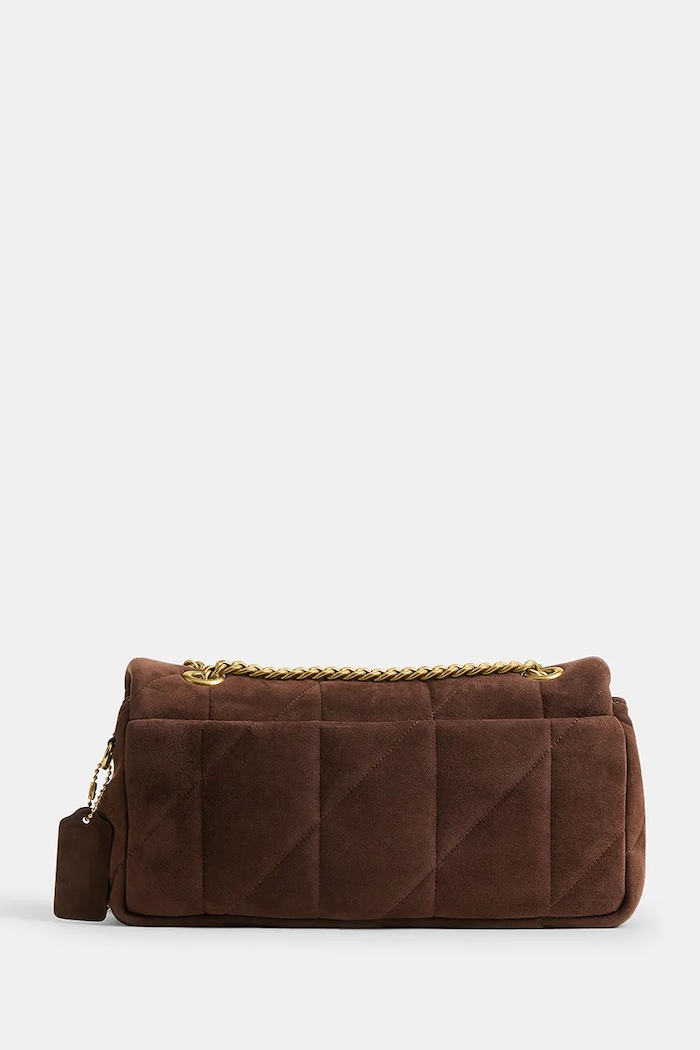 Coach Torebka crossbody damska zamszowa Tabby 26 CEN48 brązowy AW26