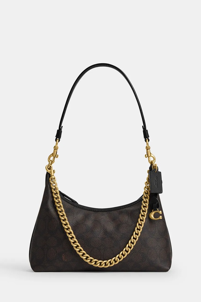 Coach Torebka damska skórzana Juliet Shoulder Bag 25 czarny CFQ68