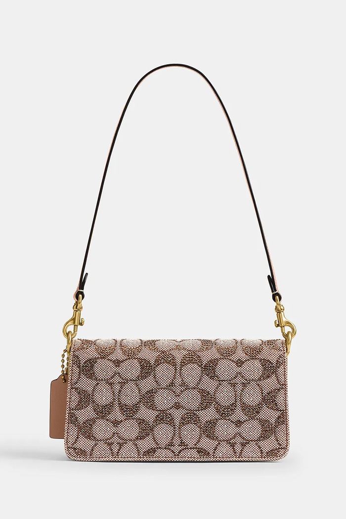 Coach Torebka damska Crystal Signature Soft Tabby 20 CFQ99 beżowy AW26