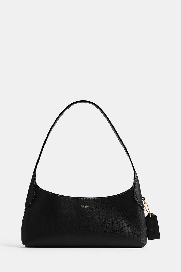 Coach Torebka bagietka damska skórzana Brooklyn Shoulder Bag 26 czarny CFT34
