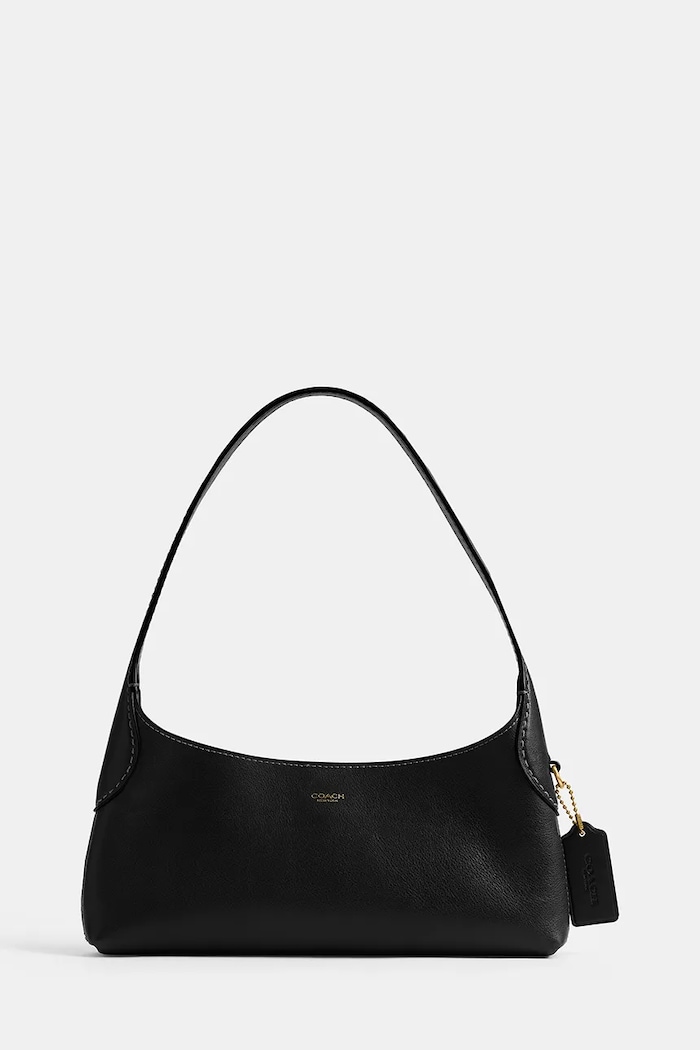 Coach Torebka bagietka damska skórzana Brooklyn Shoulder Bag 26 czarny CFT34