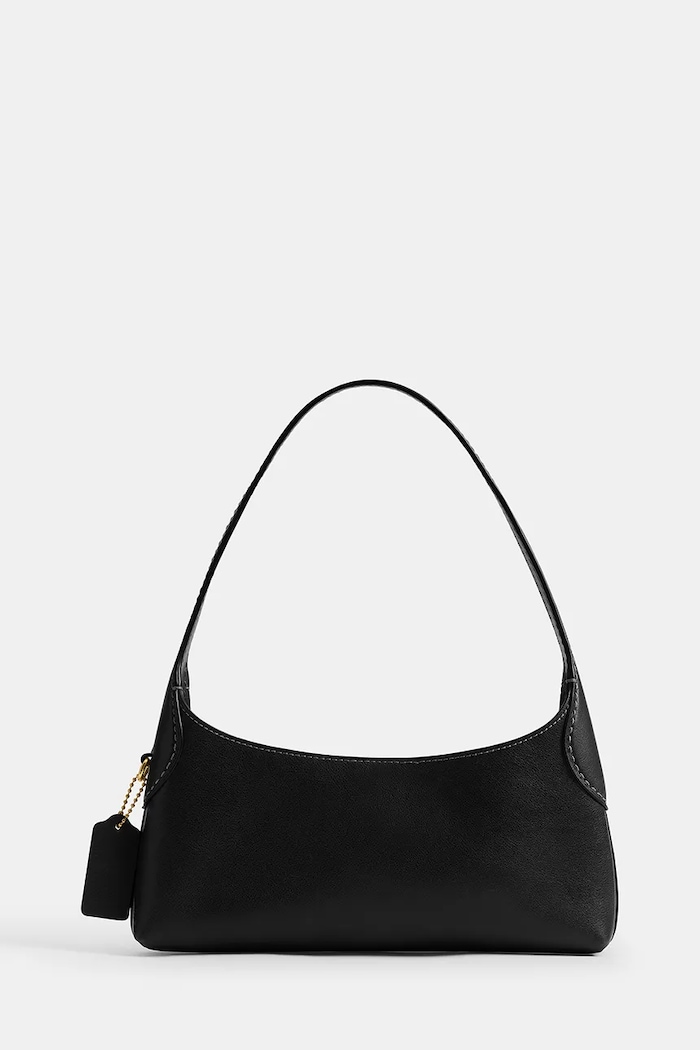 Coach Torebka bagietka damska skórzana Brooklyn Shoulder Bag 26 CFT34 czarny AW26