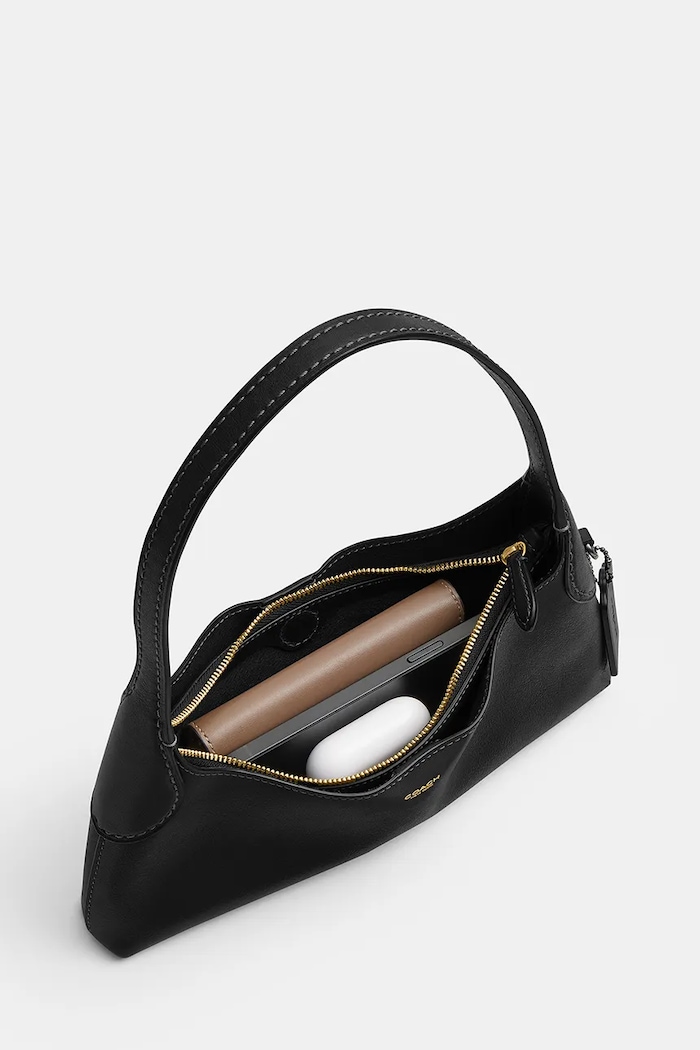Torebka bagietka damska skórzana Brooklyn Shoulder Bag 26 Coach CFT34 czarny