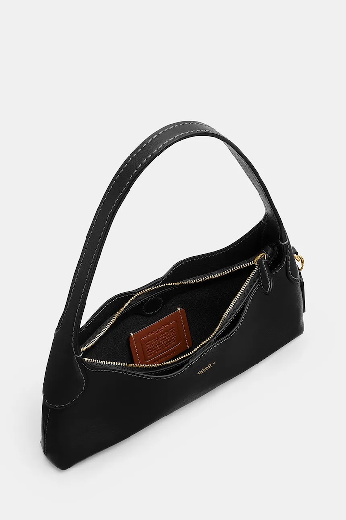 Torebka bagietka damska skórzana Brooklyn Shoulder Bag 26 Coach czarny CFT34